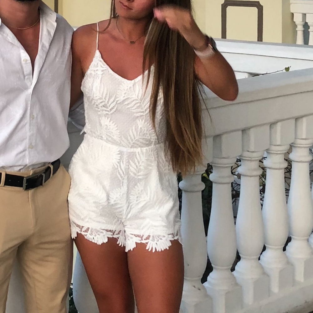Lovers + Friends Lace Romper